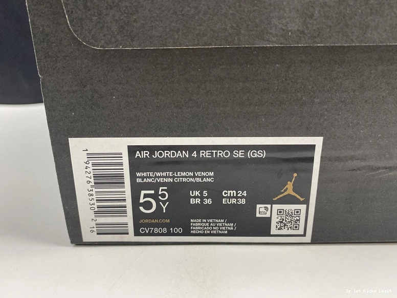 Pink - Retro White CV7808-100 (GS) Jordan Lemon 4 0304